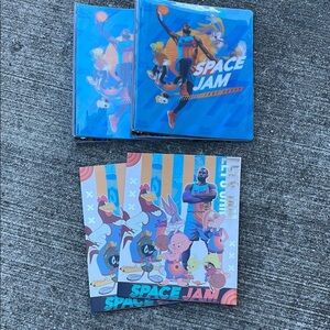 Space Jam Lot of 4 Folders and Binders Retro Style